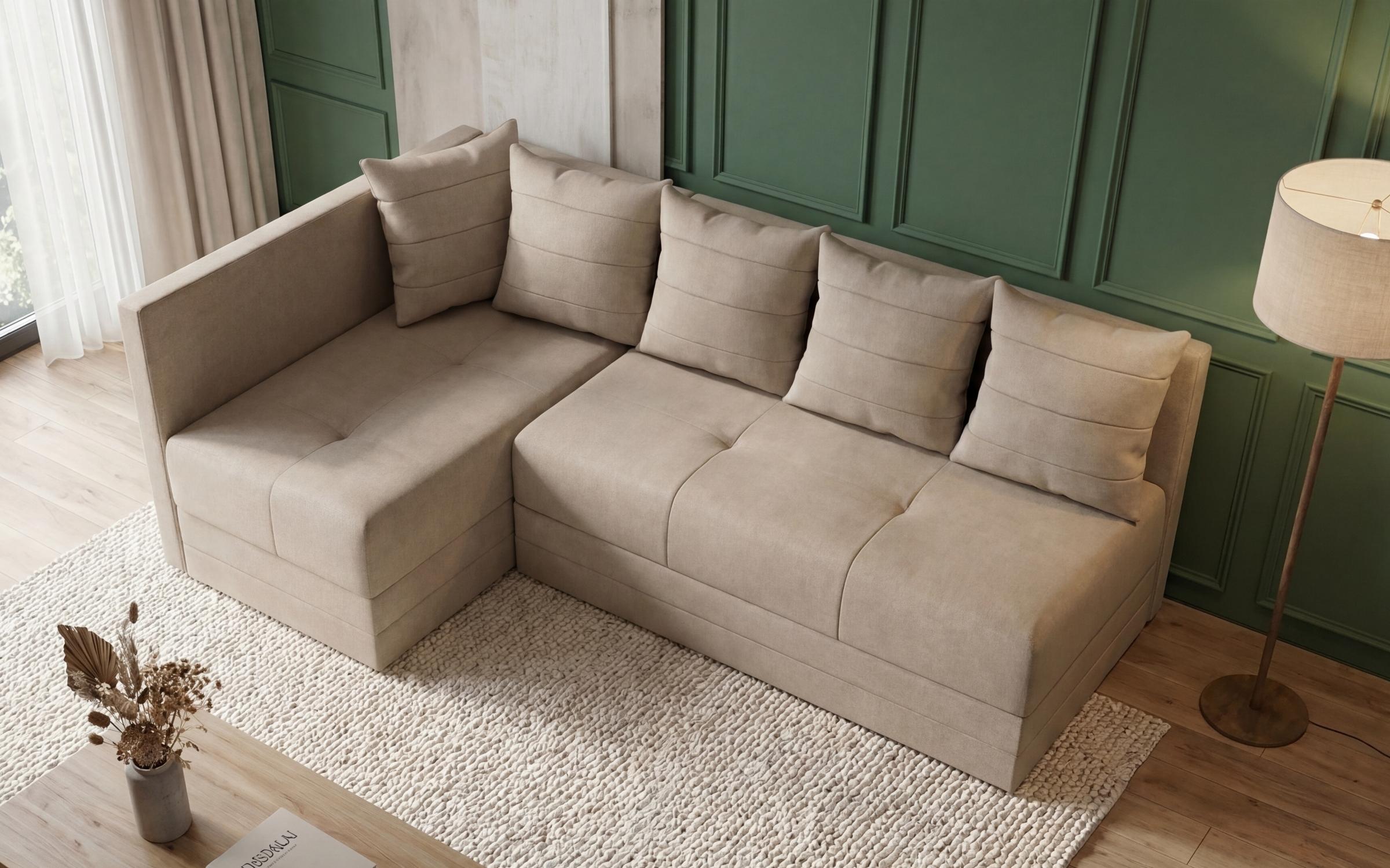 Extendable corner sofa Alora, light beige  4